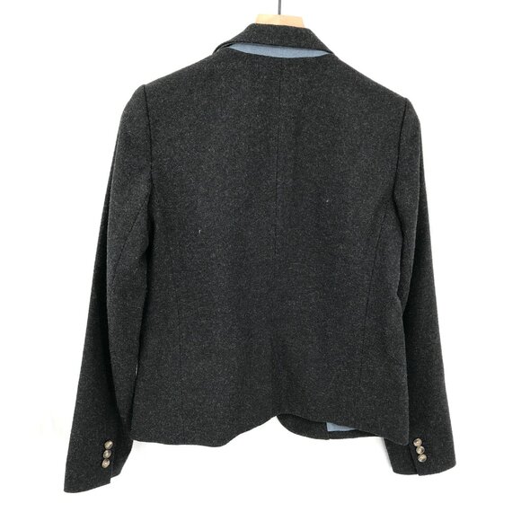 Gap The Academy Blazer preppy academia suit jacket acrylic blend gray 10 womens - Picture 9 of 9